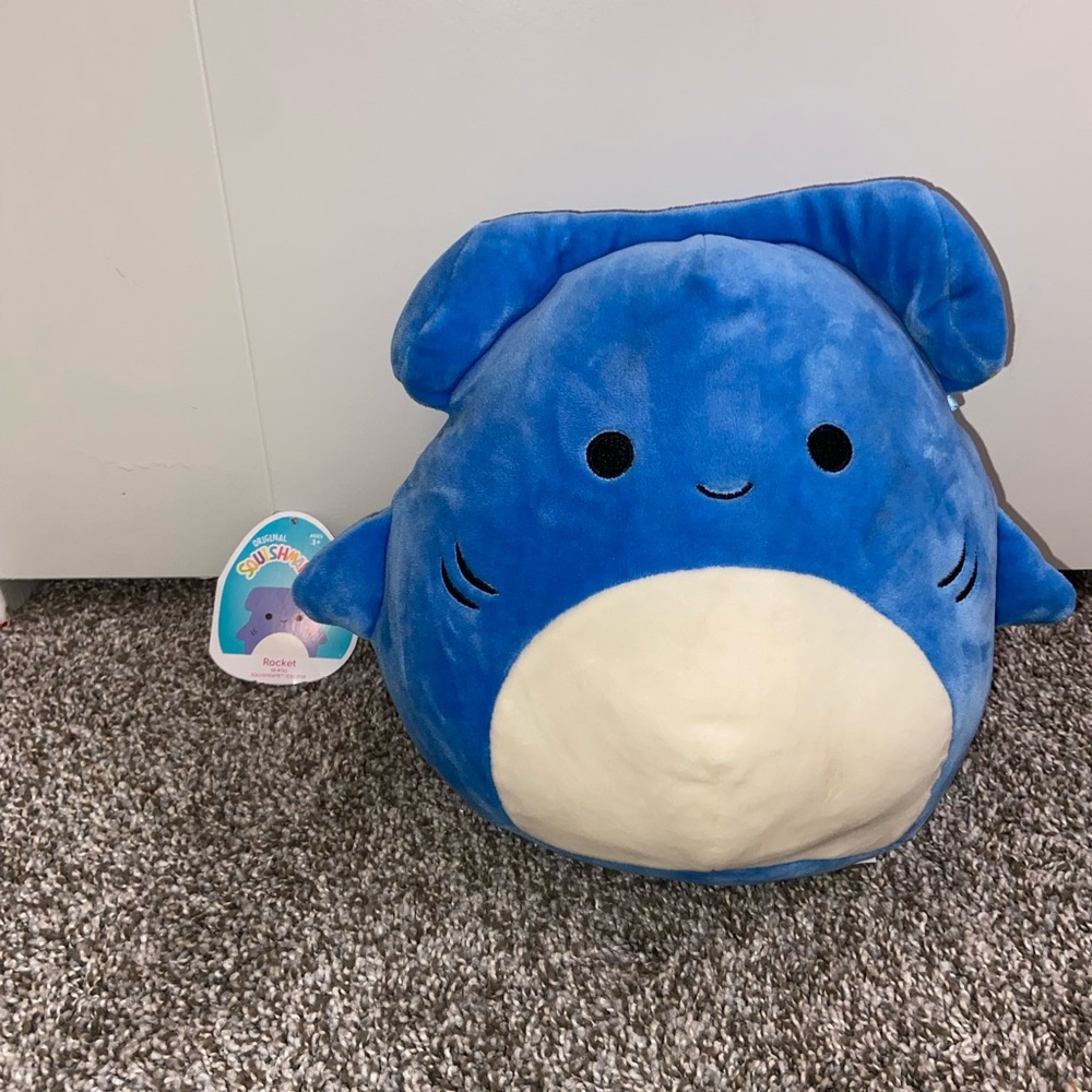 Rocket 8” Squishmallow. Like New. WITH TAGS. SMOKE FREE ENVIRONMENT.